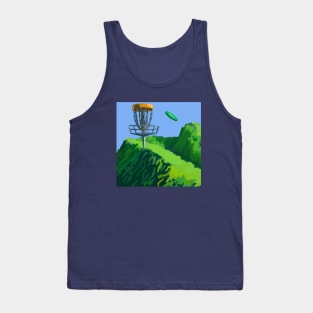 Disc Golf on a Lush Mountain Side Tank Top